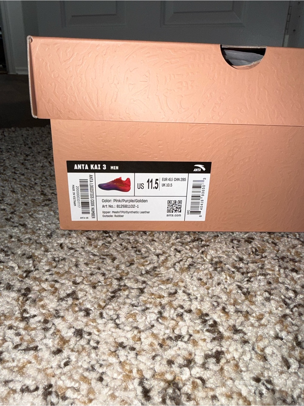 Anta Kai 3s⭐️ Men’s Basketball Shoes⭐️ NEW WITH TAGS AND BOX- NEVER WORN⭐️ - Picture 4 of 4
